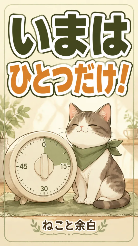 ねこと余白の紹介動画サムネイル（イラスト）